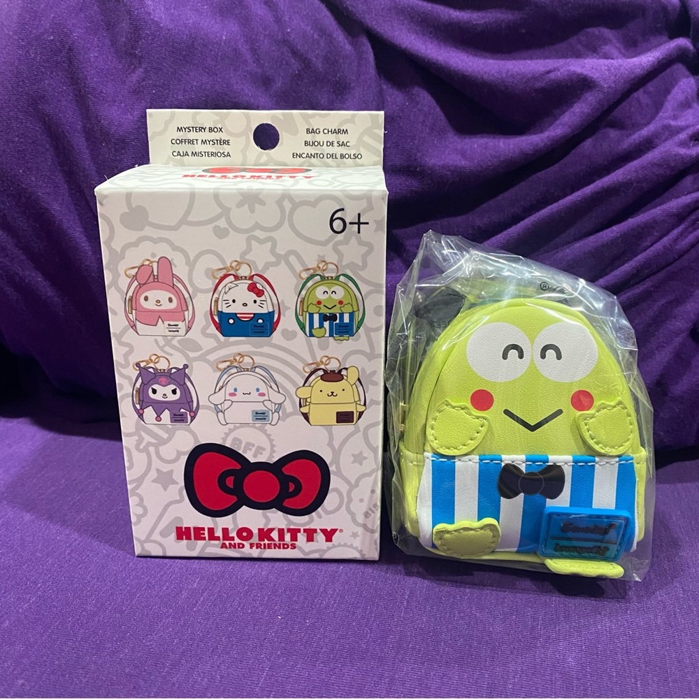 Loungefly Hello Kitty 50th Anniversary Mini Backpack Key/Bag Charm KEROPPI